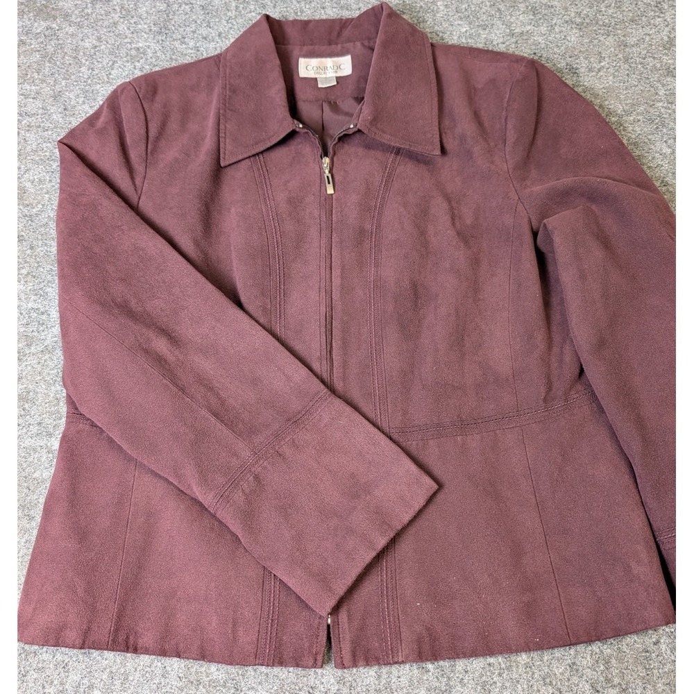 Conrad C Collection Women's 14 Casual Jacket Full Zip Dark Brown Lined
